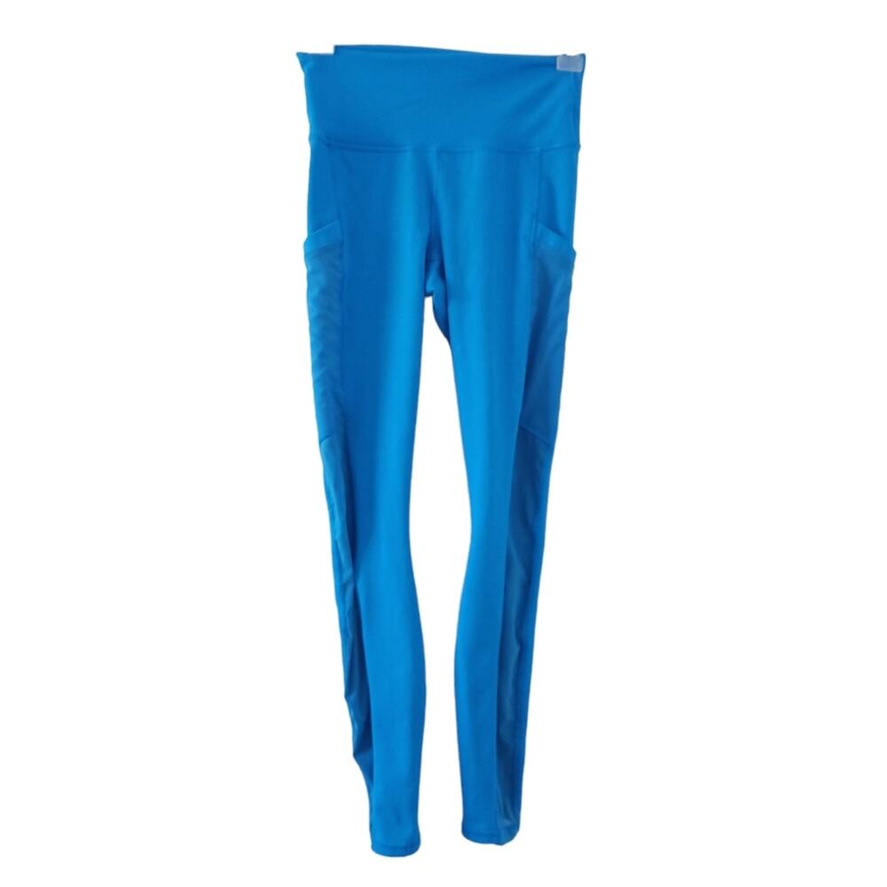 Fabletics Black On The Go PowerHold High Waist Compression Legging XS Blue Pants